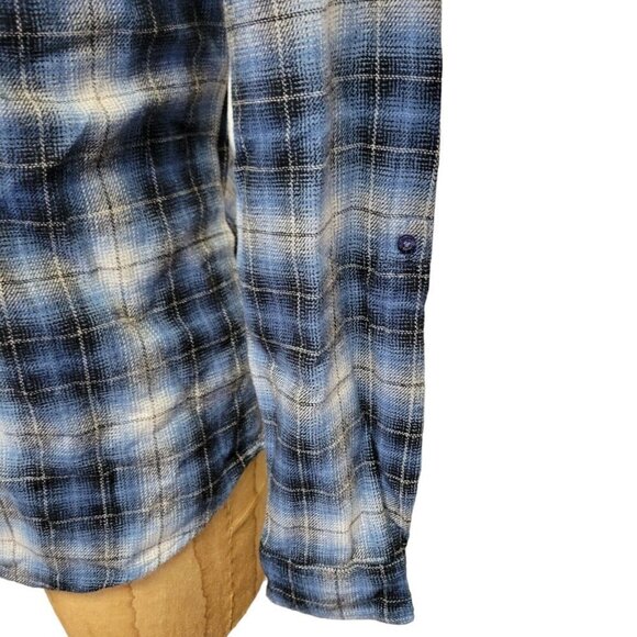SILVER Jeans Plaid Long Roll Tab Sleeve Shirt Men's.  Size XXL.  NWT $69 - Picture 4 of 10